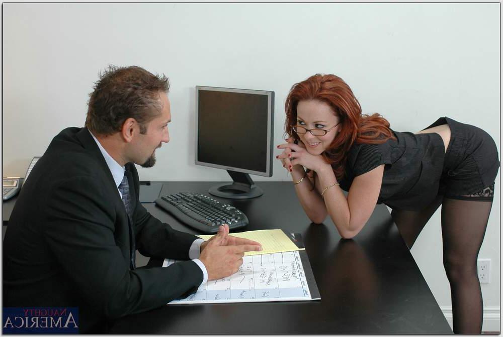 16P Nasty redhead Trinity Post gets her tight ass fucked hardcore in office