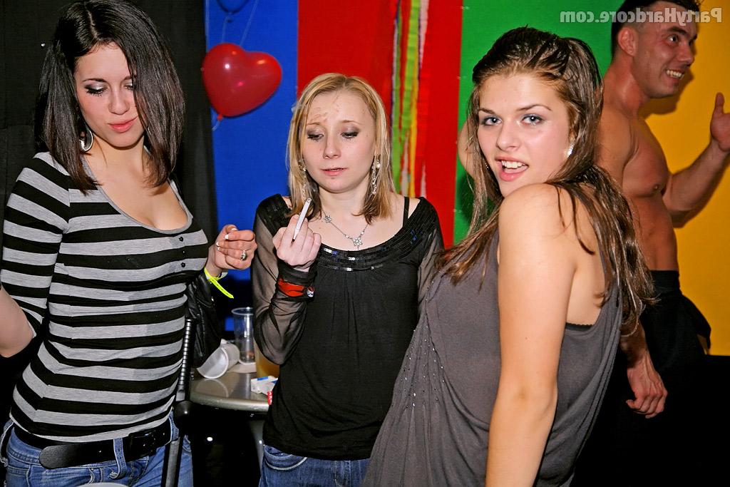 16P Slutty european amateur gals going nasty at the party with malestrippers
