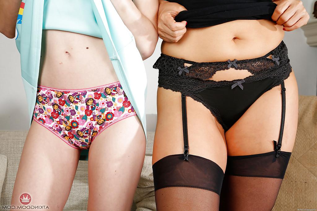 16P Gorgeous blonde lesbians Stevie Lix and Odette Delacroix ass licking