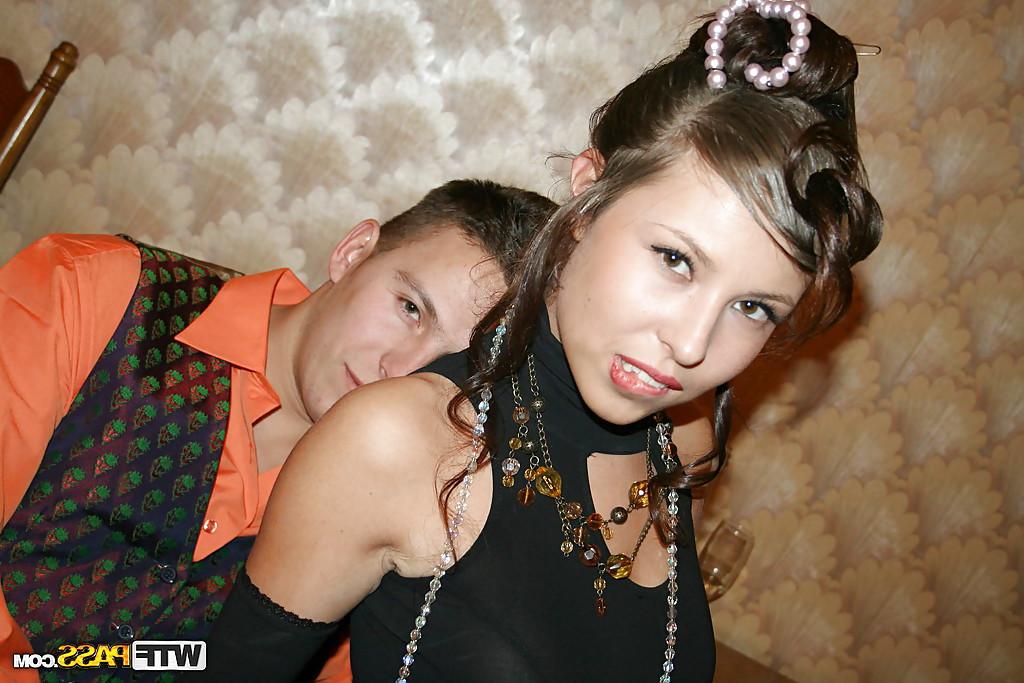 16P Salacious teenage sluts enjoy a wild groupsex at the vintage costume party