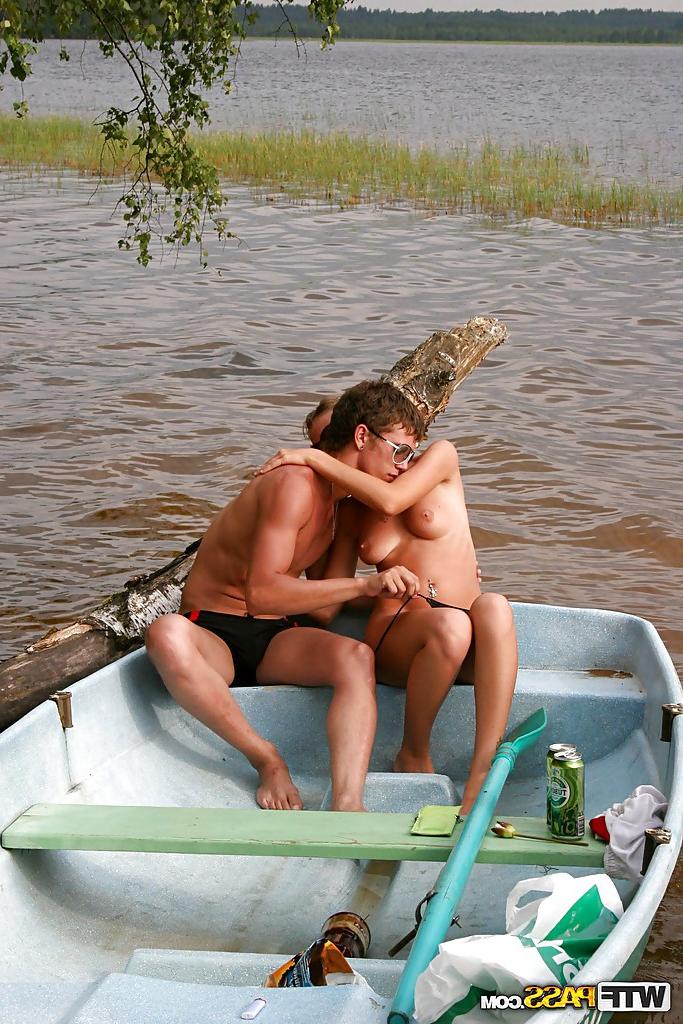 16P Saucy teenage cum-gazzlers have some hardcore fun with naughty guys outdoor