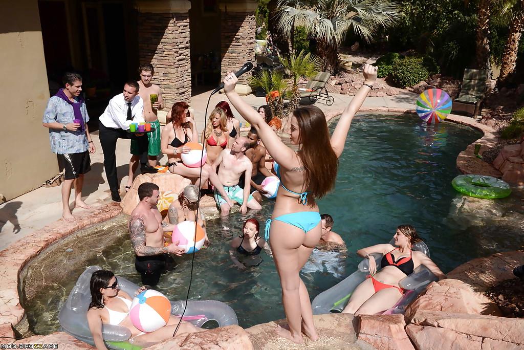 16P Wild pool party with reality chicks Dani Daniels and Monique Alexander