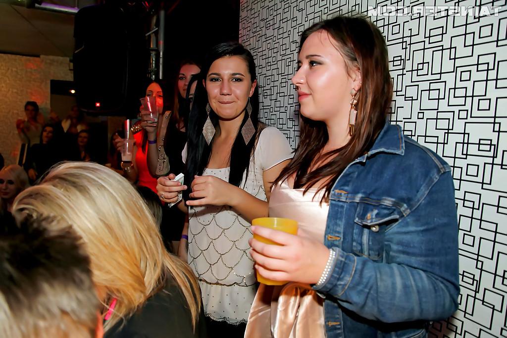 16P Dirty-minded chicks acting sassy at the drunk party with male strippers