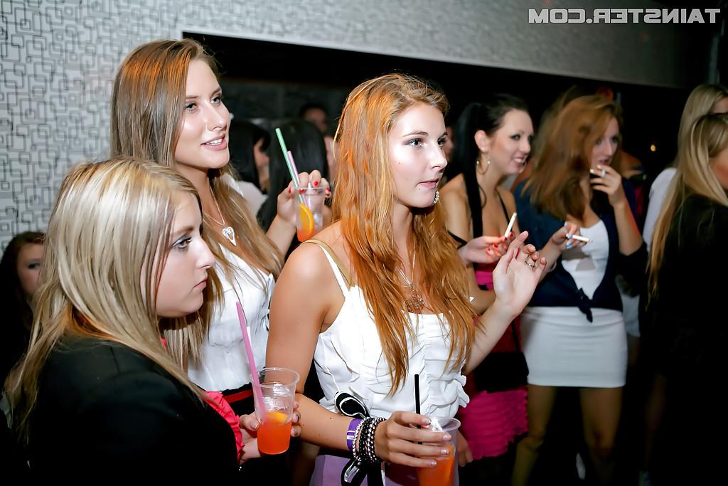 16P Dirty-minded chicks acting sassy at the drunk party with male strippers