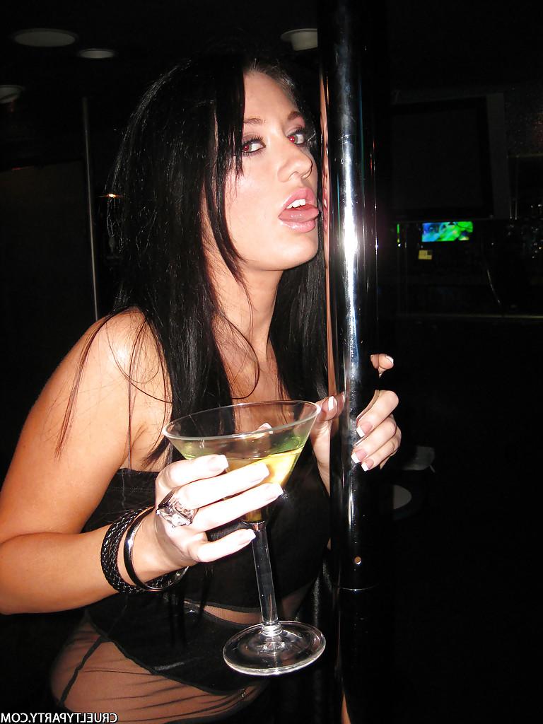 16P Aries Stone with her babes dancing and flashing tits at the party
