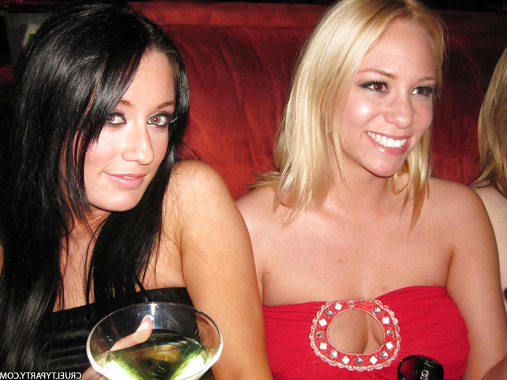 16P Aries Stone with her babes dancing and flashing tits at the party