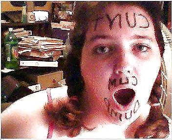 25P Sluts with writing on them.