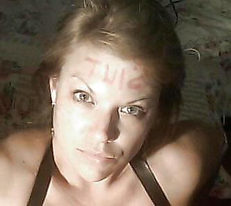 25P Sluts with writing on them.