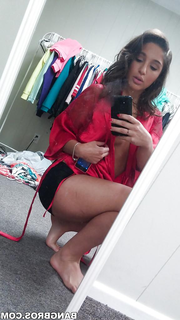 13P Self shots of busty teenager Abella Banger getting dressed