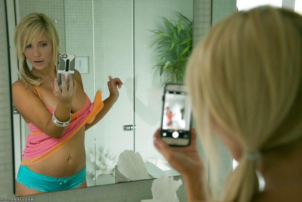 16P Astonishing chick Tasha Reign smiles and makes some selfies on cam