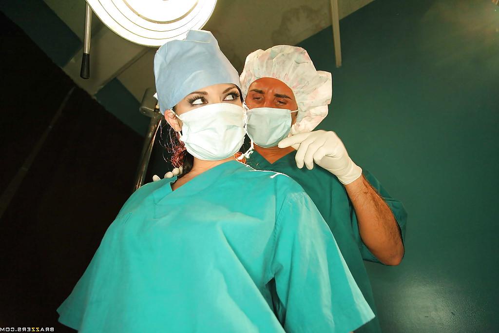16P Hot babe in surgeon uniform Andy San Dimas stripped and fucked
