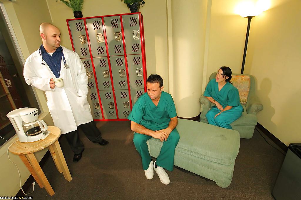 16P Hot babe in surgeon uniform Andy San Dimas stripped and fucked
