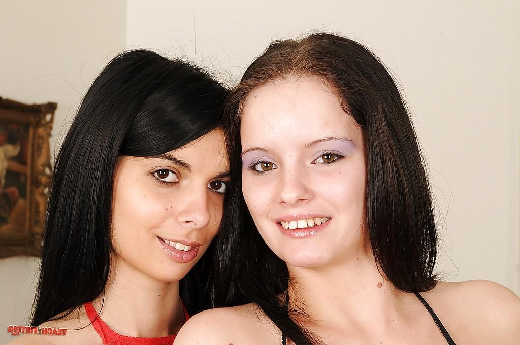 16P Teen hottie in pantyhose Sheala Brill gets her pussy fisted by her friend