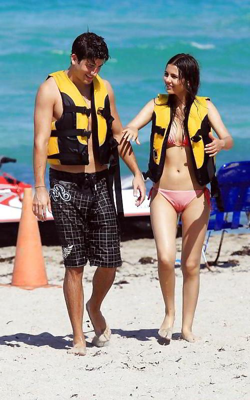 25P Victoria Justice - In a bikini at a beach in Florida