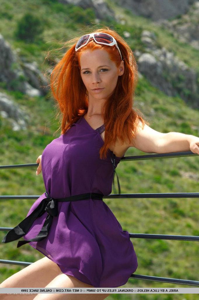 18P Pictures of teen beauty Ariel A showing off her hot redhead body