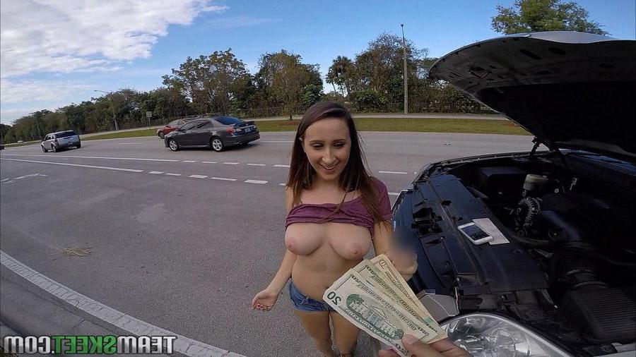 10P Busty coed Ashley Adams puts out for some cash