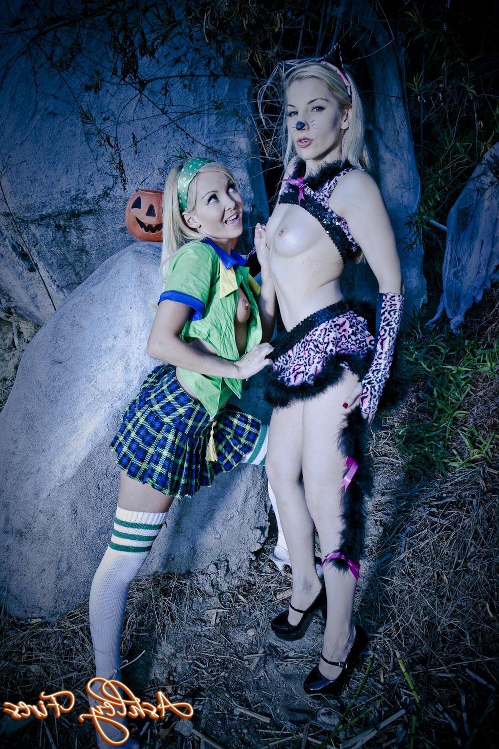 17P Pictures of Ashley Fires having some Halloween lesbian sex