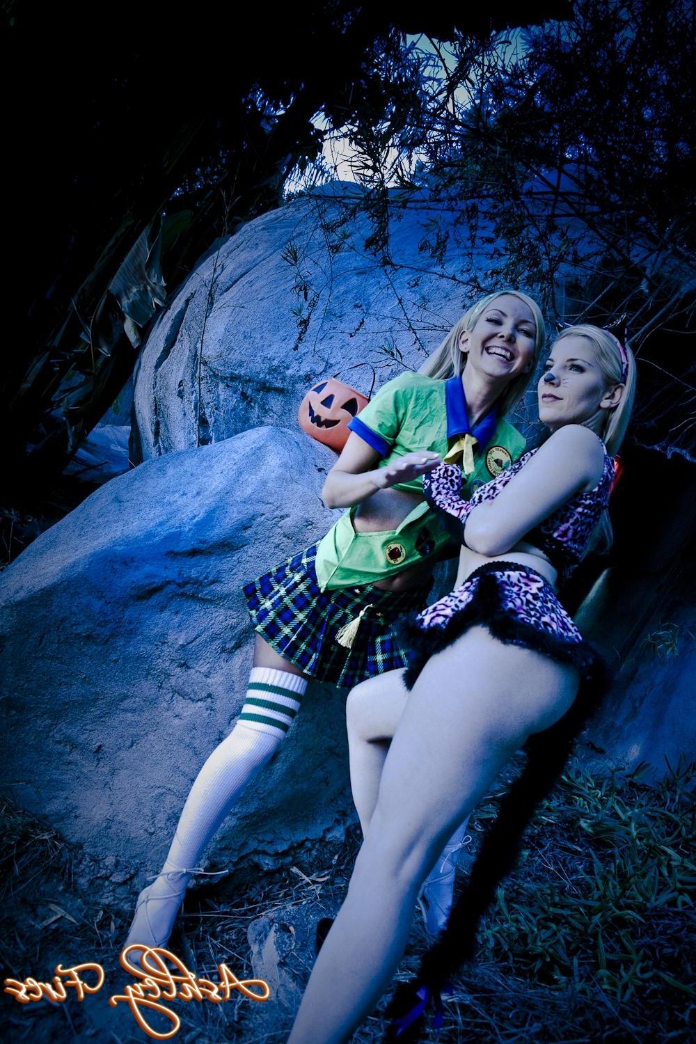 17P Pictures of Ashley Fires having some Halloween lesbian sex
