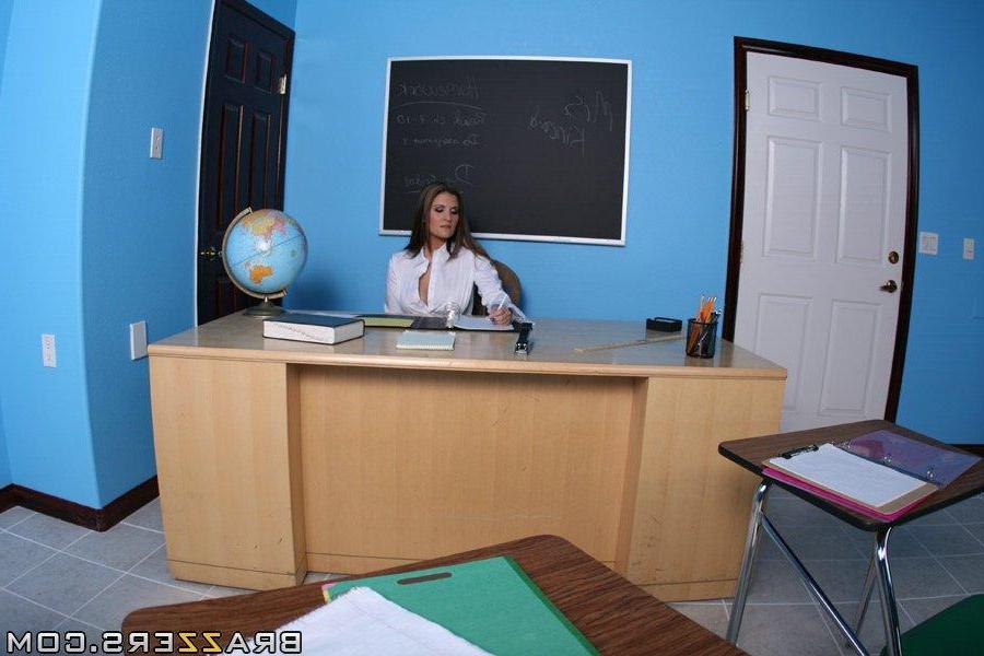 20P Busty teacher Austin Kincaid disciplines her student with sex