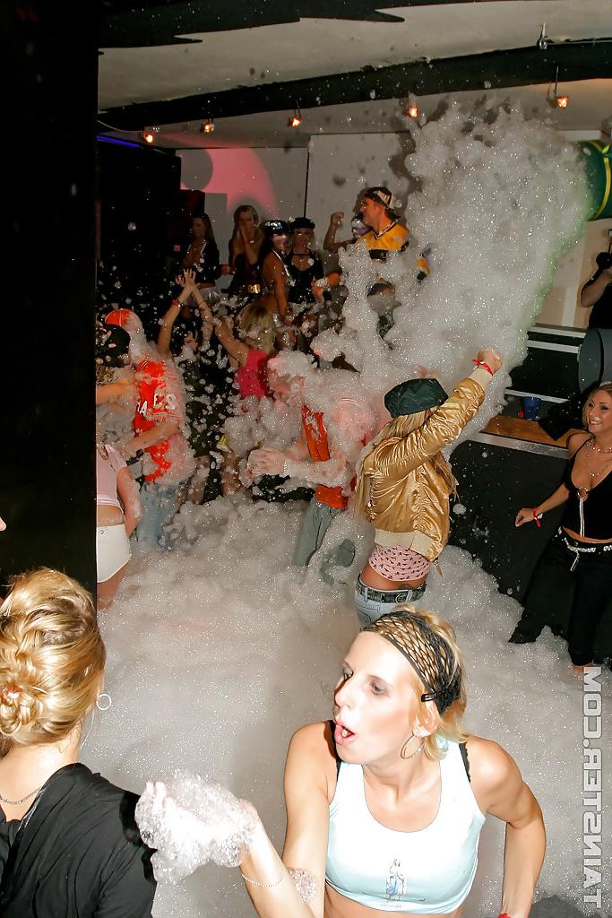16P Fuckable chicks spending some good time at the wild foam party