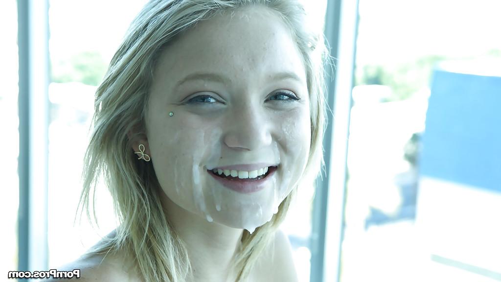 16P Dakota Skye plays with her ass and sucks a cock with cum facial