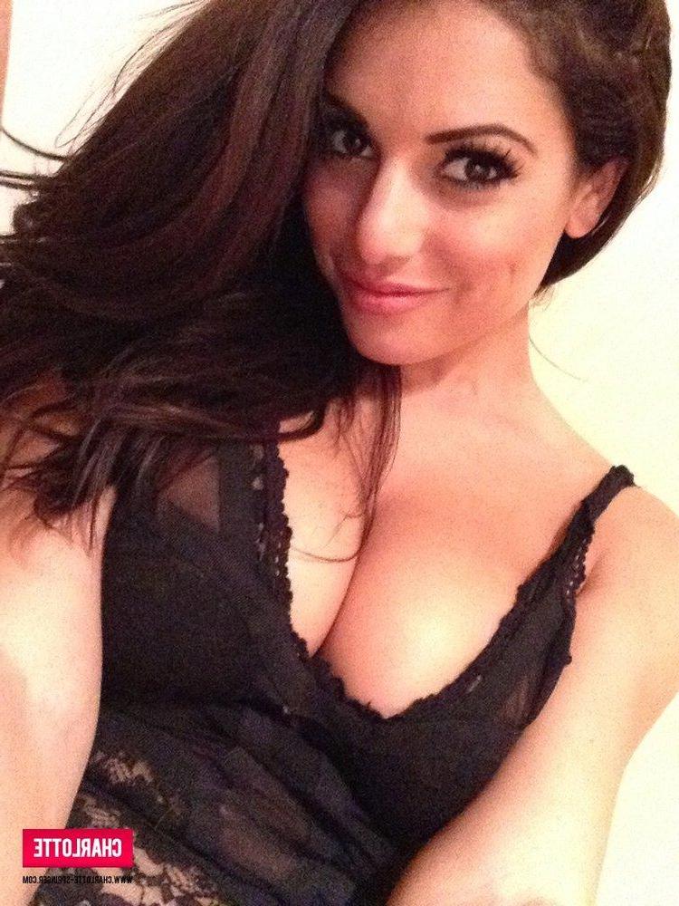 12P Charlotte strips from her frilly black bodysuit just for you