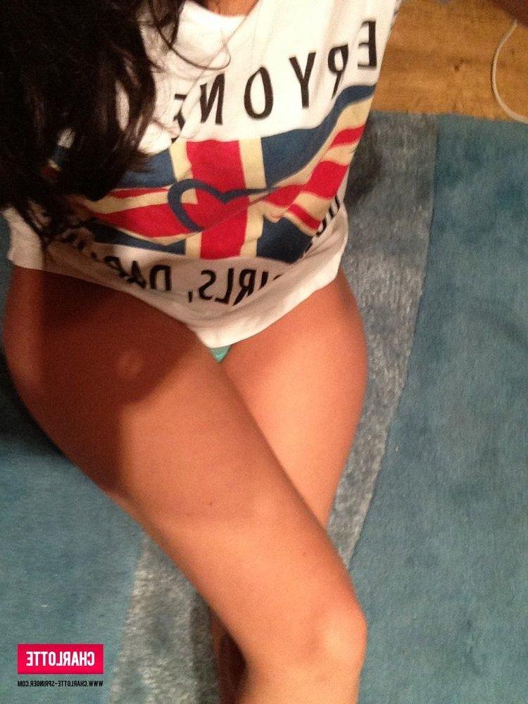 12P Charlotte strips from her white top and lingerie just for you