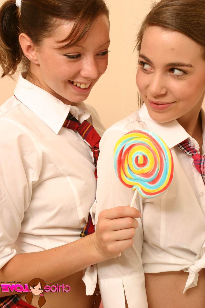 15P Pictures of 2 teen schoolgirls getting it on