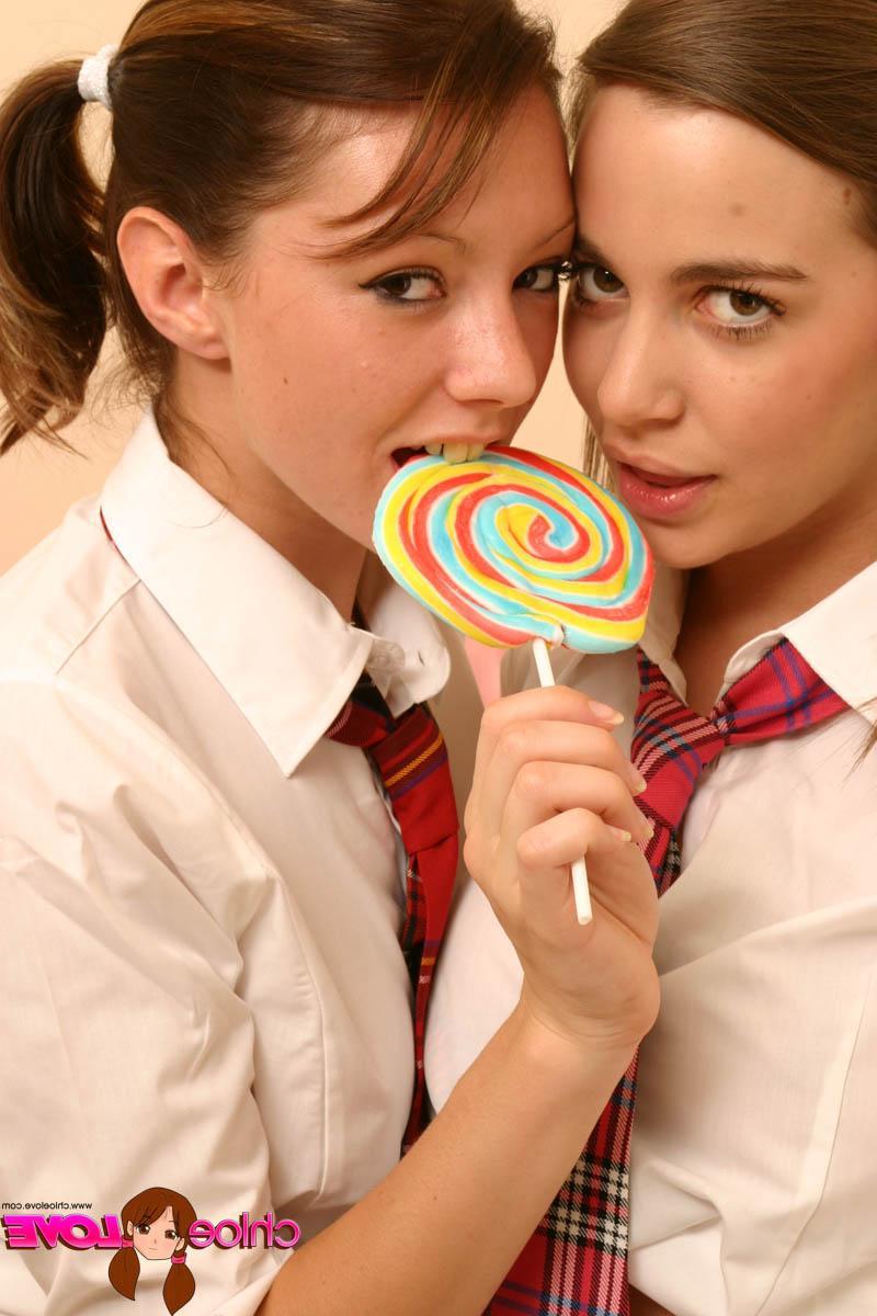 15P Pictures of 2 teen schoolgirls getting it on