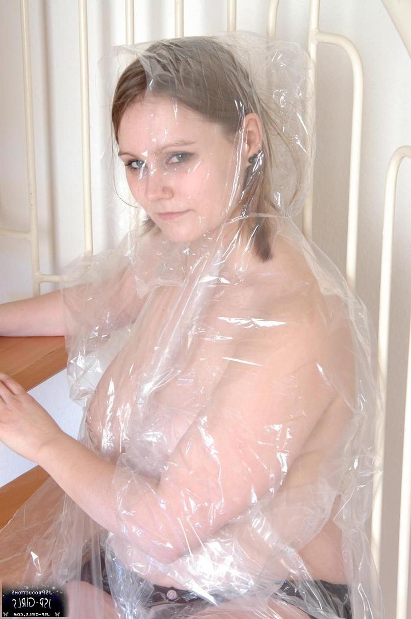 16P Busty teen girl Melli gets all bounded in plastic