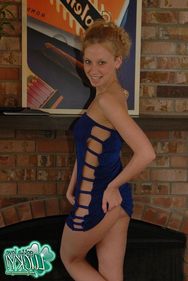 20P Pictures of Gotta Love Lucky falling out of her dress