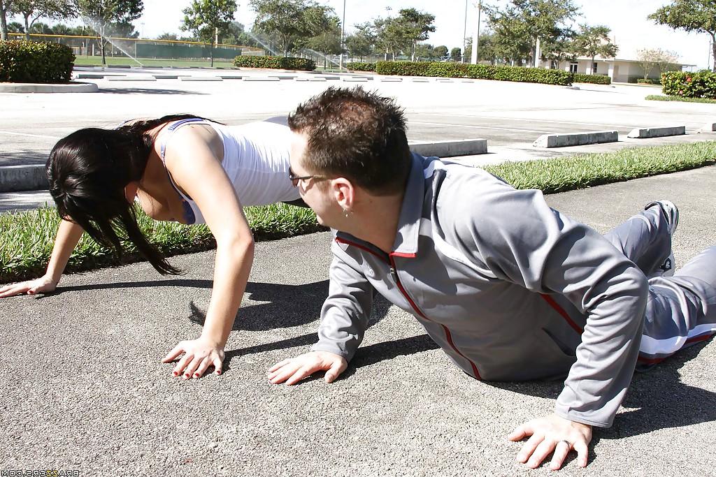 16P Asian babe London Keyes switches from sport into hardcore fucking
