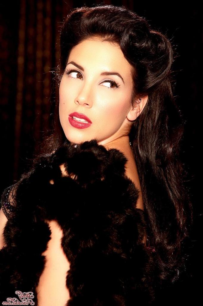 15P Pictures of Jelena Jensen dressed up in a victorian corset and stockings