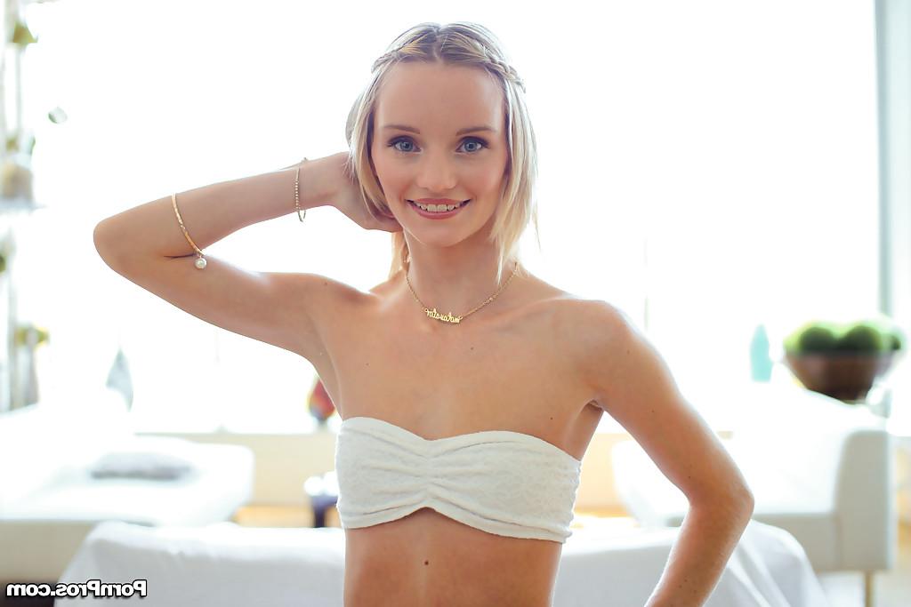 16P Sammie Daniels reveals her teen ass and tiny tits in lingerie