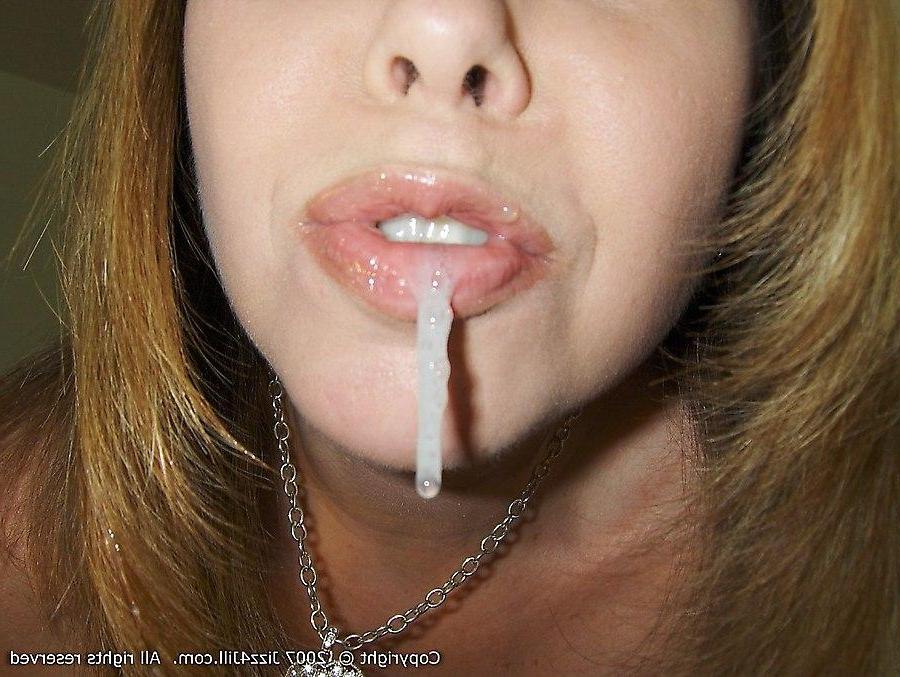 20P Pictures of teen slut Jizz 4 Jill giving a hot blowjob and slurping on some cum