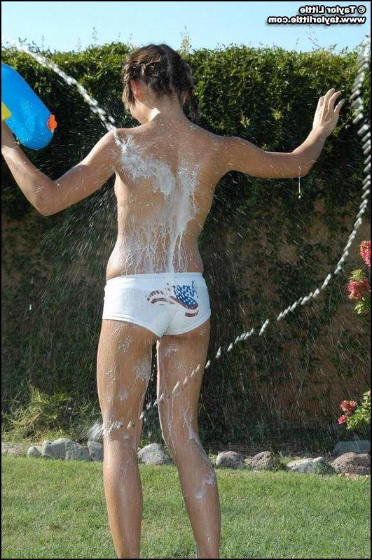 20P Pictures of teen slut Taylor Little getting wet with her girlfriends