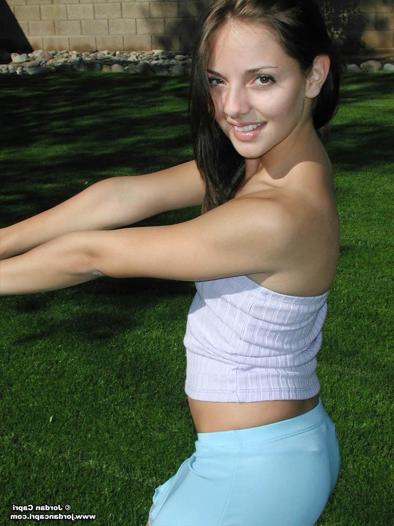 20P Jordan outside in sexy blue skirt