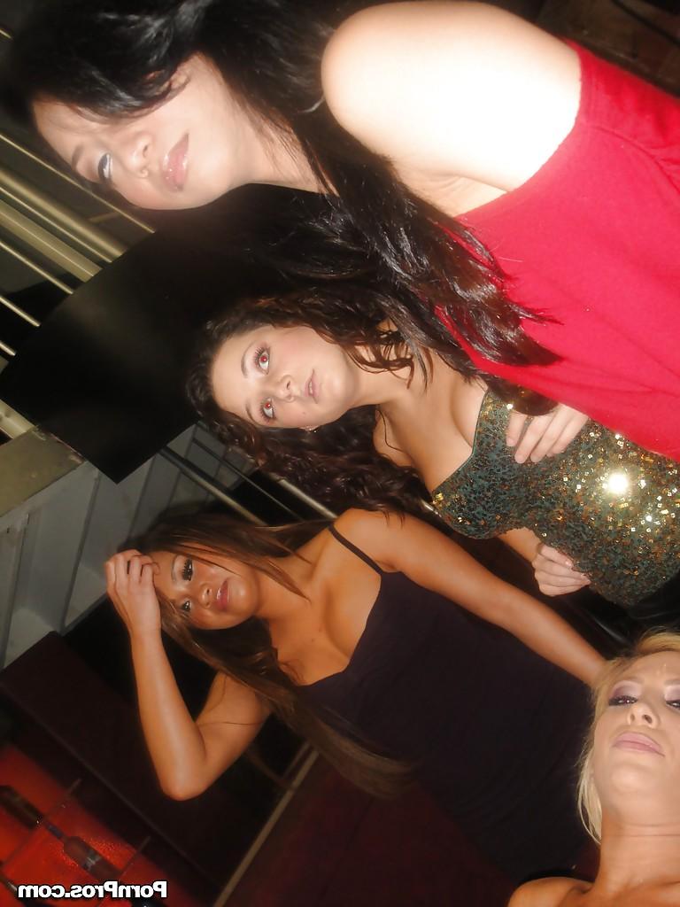 16P Tasha Reign and her girlfriends arresting a big dick at the party