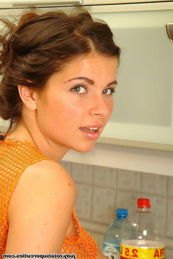 20P Pictures of teen babe Judy going nuts with the milk