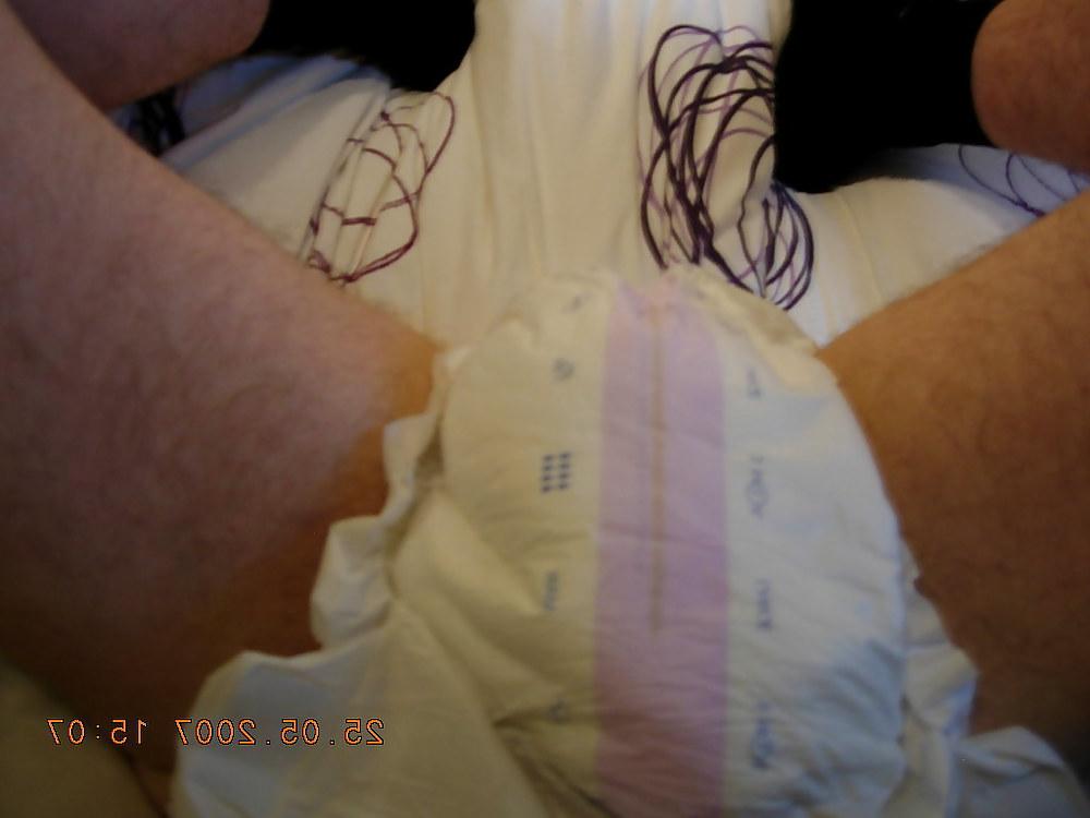 9P New diaper and plastic pants pics of him