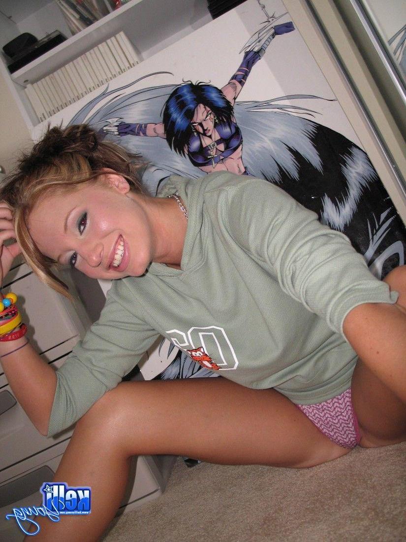 15P Kelli young takes her top off for us