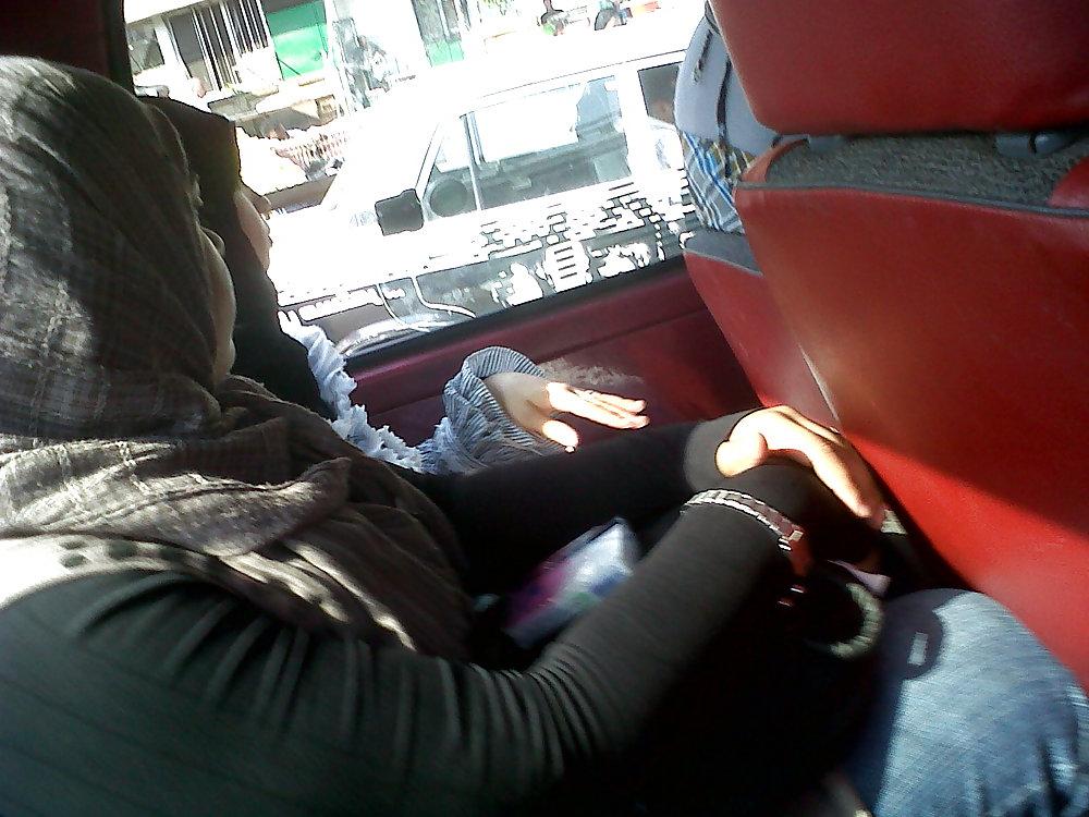 6P Arab hijab ass in street