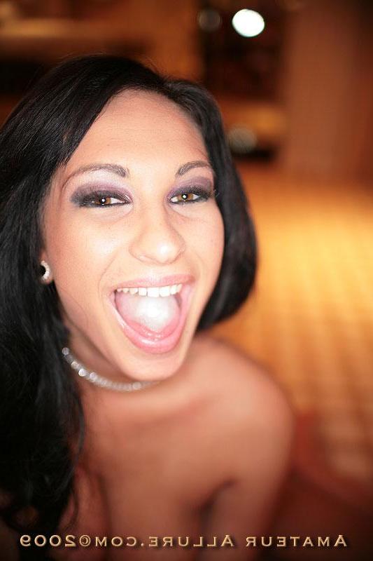 16P Sultry exotic beauty blows cock and swallows cum