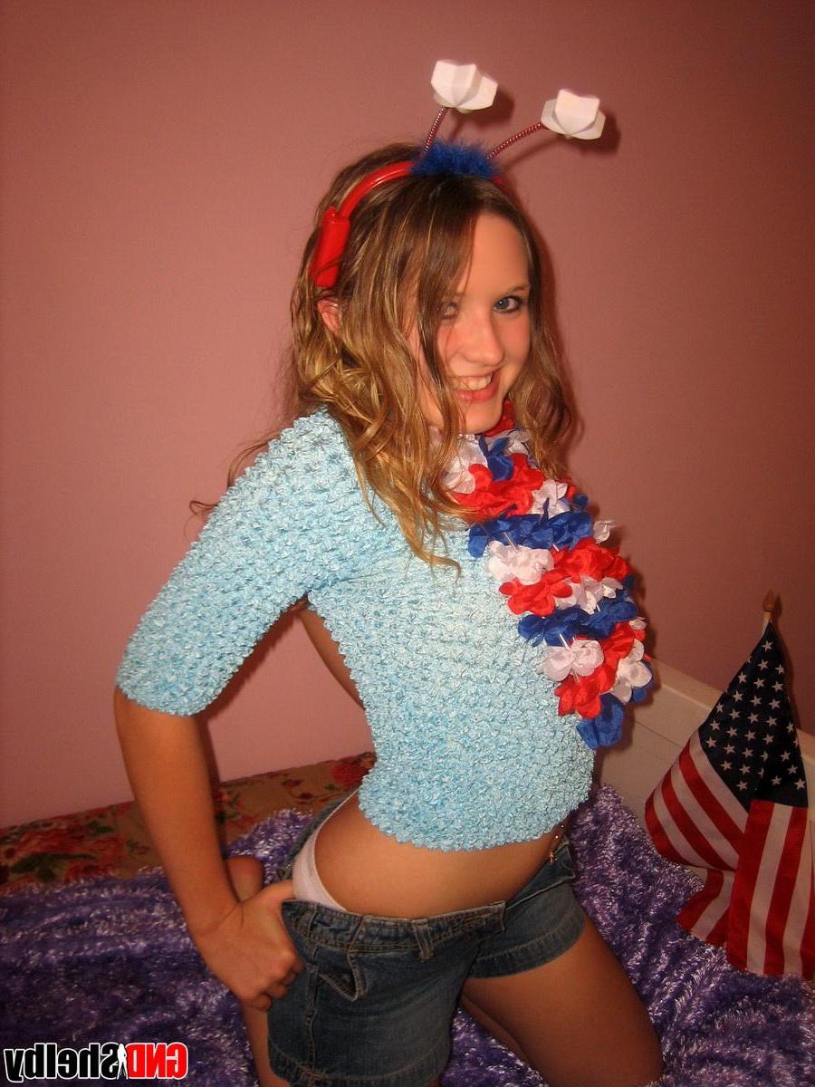 12P Horny petite teen GND Shelby wishes everyone a happy 4th of July