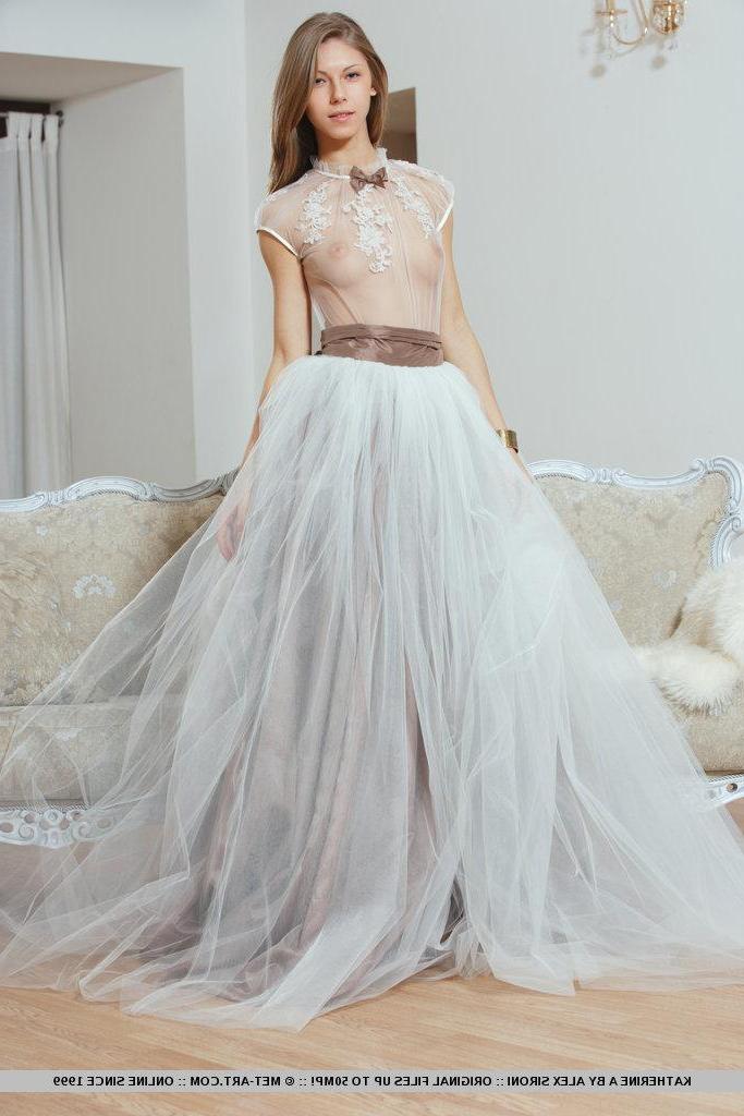 18P Pictures of teen beauty Katherine A slipping out of her elegant dress