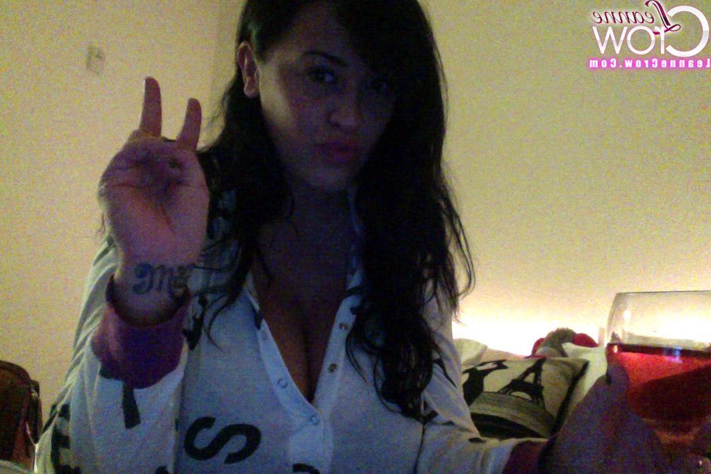 15P Busty babe Leanne Crow shares some of hot hot selfies