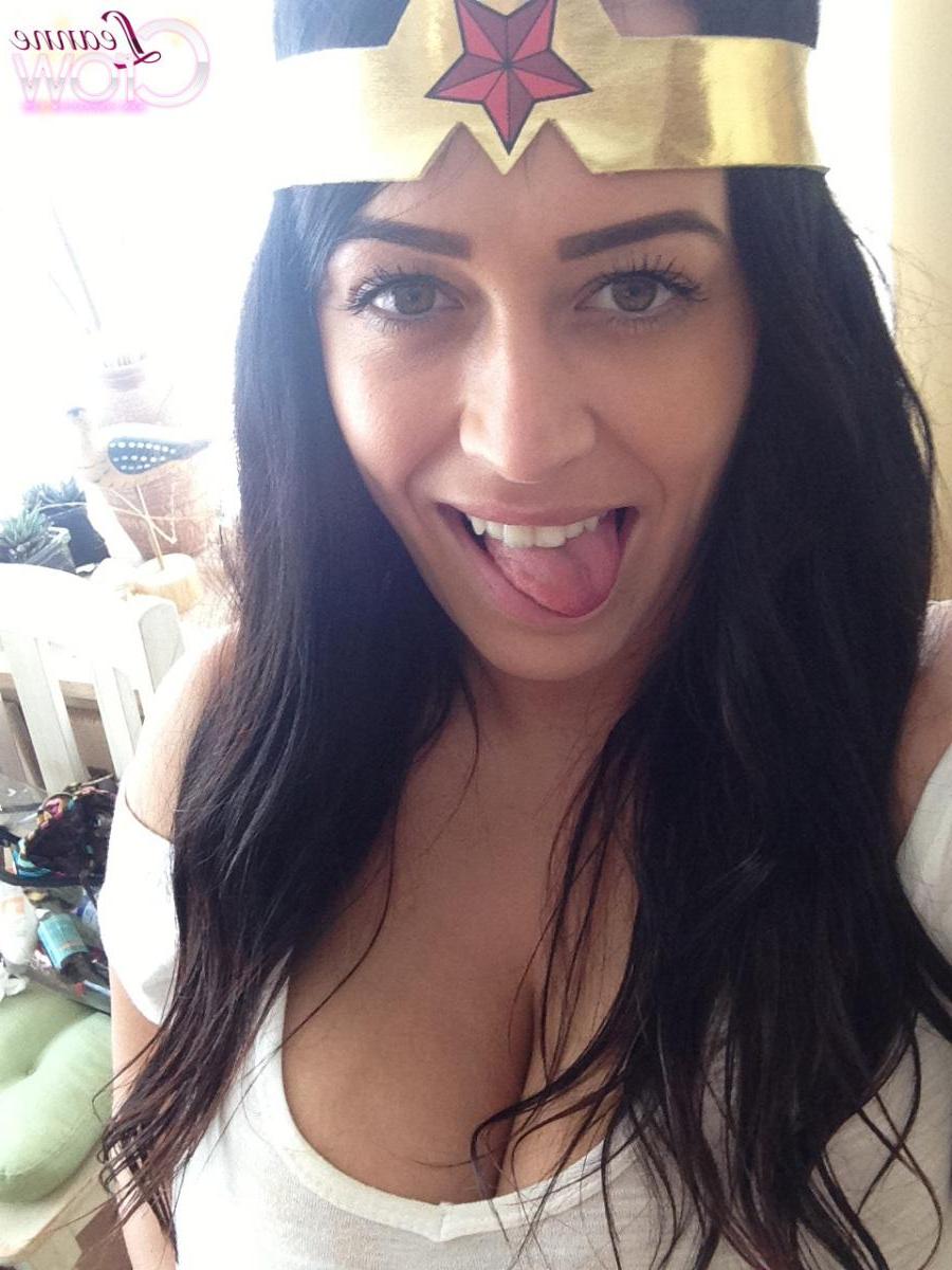 15P Busty model Leanne Crow shares some selfies of her gigantic tits