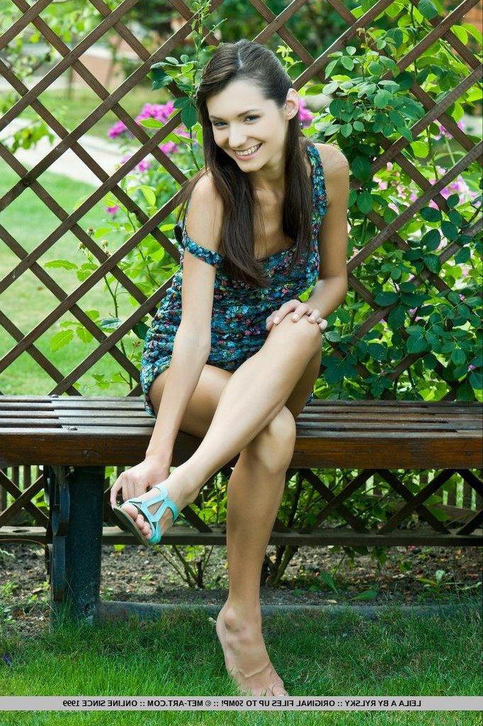 18P Pictures of teen beauty Leila A getting naked in the garden