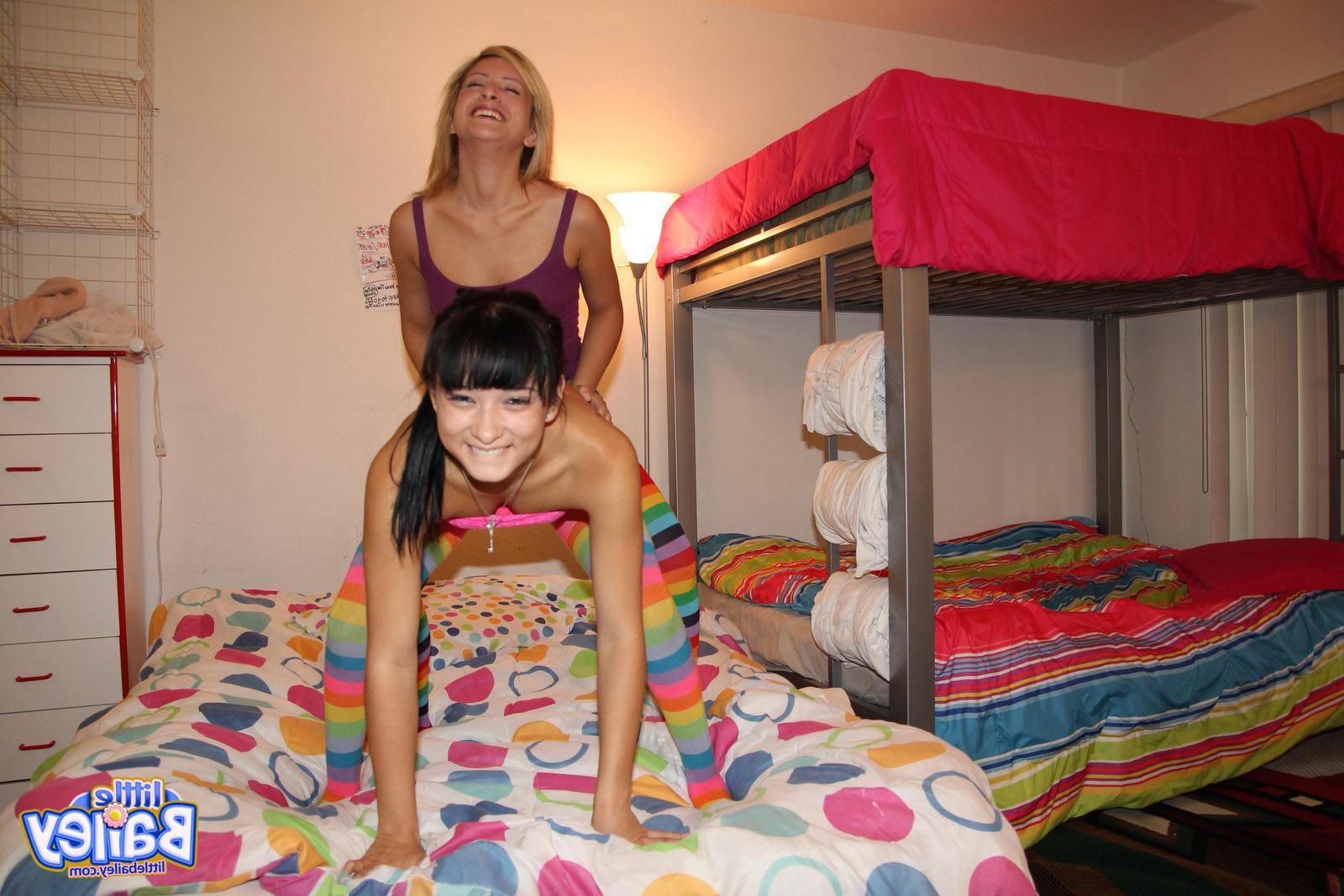 12P Pictures of Little Bailey getting some lesbian action from her friend