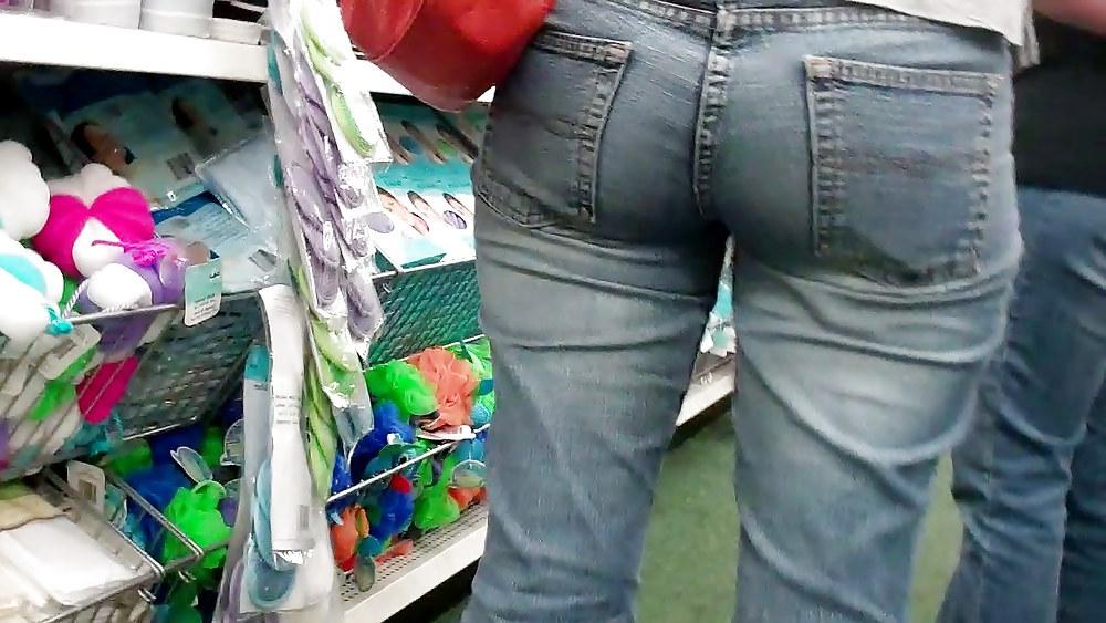 25P Butts & Ass in blue jeans looking tight